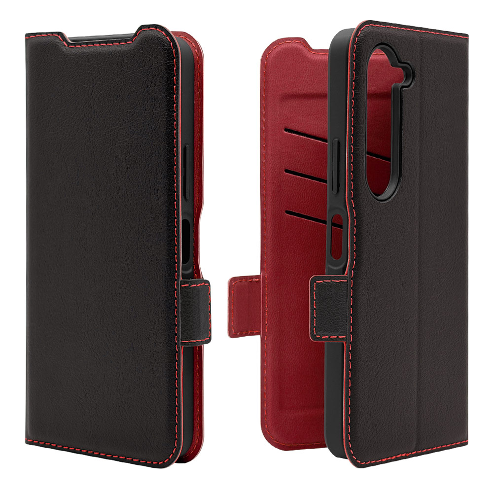 arrows Alpha2 薄型手帳サイドマグネットケース BK×RD