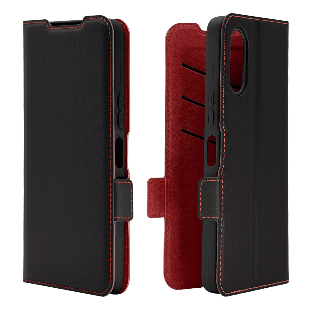 arrows We3 薄型手帳サイドマグネットケース BK×RD
