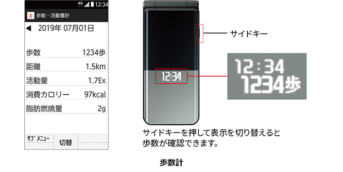 歩数計の説明画像