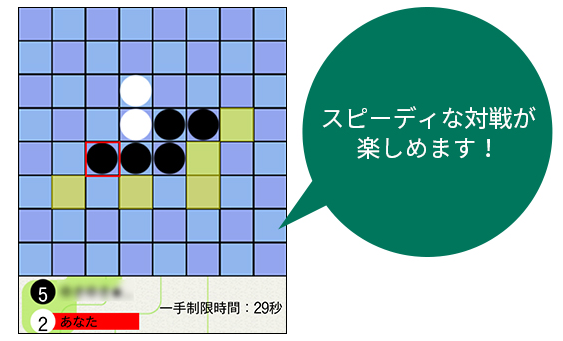 スピーディな対戦が楽しめます！