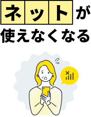 ネットが使えなくなる