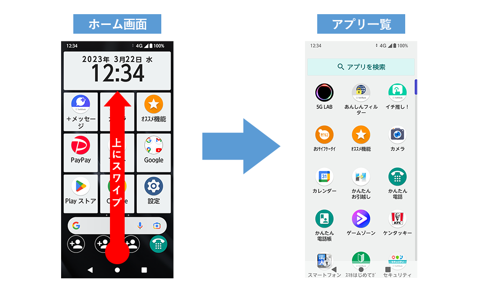 シンプルホーム（アプリ一覧）